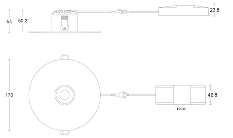 JCC Lighting - JC1017/WHDALI - JCC Lighting Part Number JC1017/WHDALI V50 Pro 170mm Retrofit Fire-rated LED Downlight 6W IP65 3000K/4000K White DALI