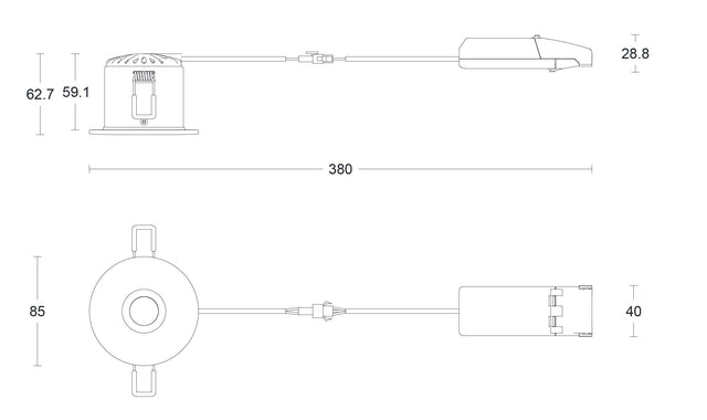 JCC Lighting - JC1019/WH - Fire-rated Downlights