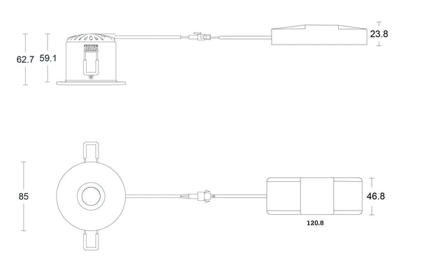 JCC Lighting - JC1019/WHDALI - Fire-rated Downlights