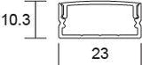 JCC Lighting - JC121362 - JCC Lighting Part Number JC121362 Surface mounted aluminium profile 0.5 meters opal diffuser