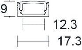 JCC Lighting - JC121375 - JCC Lighting Part Number JC121375 Slimline Aluminium profile Surface mounted 0.5 meter opal diffuser