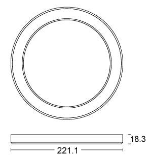 JCC Lighting - JC131002 - JCC Lighting JC131002 Skydisc™ Adjustable CCT Wall/Ceiling Light 18W IP20 3000/4000/5700K Triac dim