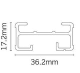 JCC Lighting - JC14003BLK - JCC Lighting Part Number JC14003BLK Mainline Mains IP20 2340mm Track Section Black