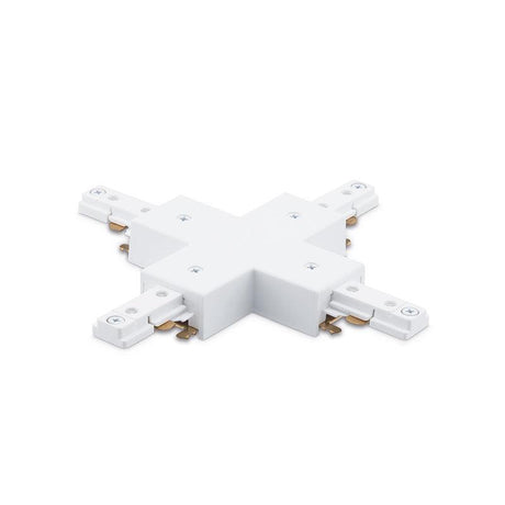 JCC Lighting - JC14007WH - JCC Lighting JC14007WH Mainline Mains IP20 4-Way Track Connector White