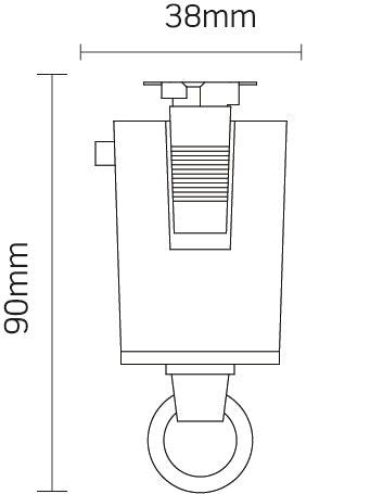 JCC Lighting - JC14011WH - JCC Lighting JC14011WH Mainline Mains IP20 Pendant Suspension Track Adaptor White