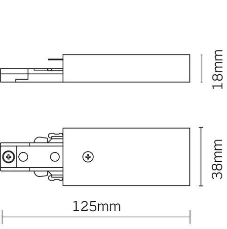 JCC Lighting - JC14013BLK - Single Circuit Track & Spot