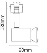 JCC Lighting - JC14032SIL - JCC Lighting Part Number JC14032SIL Mainline Standard Mains IP20 Track Spotlight HiSpot ES50 50W GU10 Silver