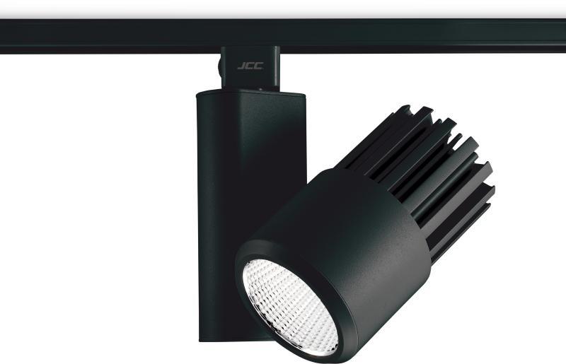 JCC Lighting - JC14200BLK - JCC Lighting Part Number JC14200BLK Starspot 3000 Mains IP20 Track Spotlight LED 34W 3000K 2800lm 38° Black