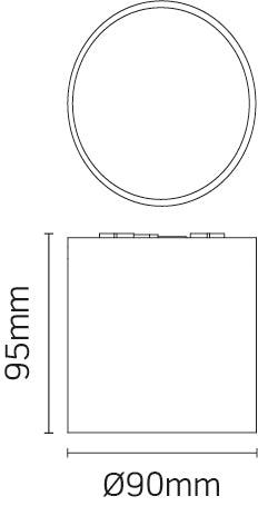 JCC Lighting - JC17001 - JCC Lighting JC17001 8.9W Surface mount ceiling light 17° beam angle IP54