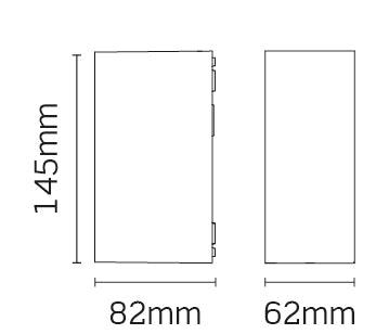 JCC Lighting - JC17011 - JCC Lighting JC17011 16W Surface mount up/downlight 73° beam angle IP54