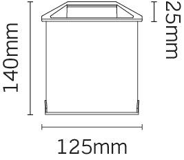 JCC Lighting - JC17026 - JCC Lighting JC17026 9W Inground single directional light 110° beam angle 3000K IP67 c/w 900mm cable