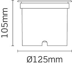 JCC Lighting - JC17029 - JCC Lighting JC17029 8.8W Inground walkover light 24° beam angle IP67 c/w 900mm cable