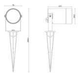 JCC Lighting - JC17049 - JCC Lighting Part Number JC17049 Garden Spike Light, IP65, GU10 35W max