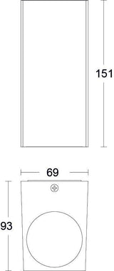 JCC Lighting - JC17050ANTH - JCC Lighting Part Number JC17050ANTH GU10 Square Up/Down Wall Light Anthracite