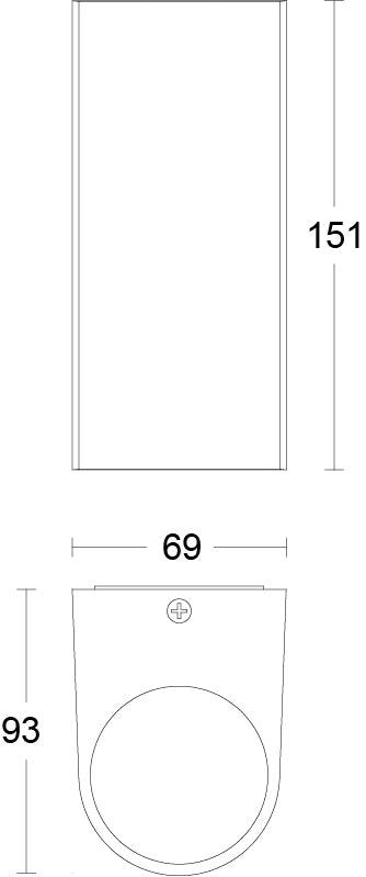 JCC Lighting - JC17051ANTH - JCC Lighting Part Number JC17051ANTH GU10 Curve Up/Down Wall Light Anthracite