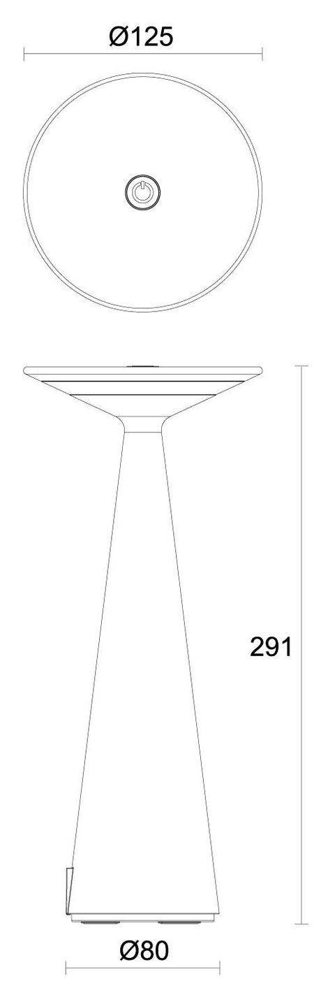 JCC Lighting - JC17071 - JCC Lighting Part Number JC17071 Round rechargeable lamp with power bank 2W IP54 3000K 154lm White