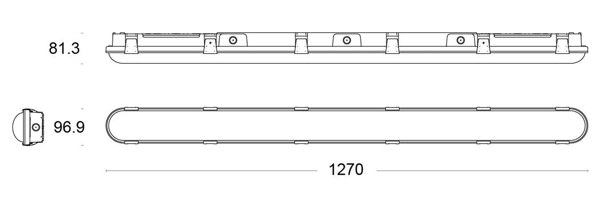 JCC Lighting - JC180004 - JCC Lighting Part Number JC180004 ToughLED™ Pro 1200mm 4ft Single 22W IP66 4000K MW On/Off EM FR