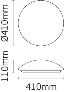 JCC Lighting - JC23401EMWOP - JCC Lighting JC23401EMWOP RadiaLED Utility Mains IP65 Ø205mm Bulkhead 12W 4000K 700m LED Opal EM