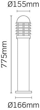 JCC Lighting - JC39202BLK - Bollard