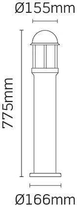 JCC Lighting - JC39212BLK - Bollard