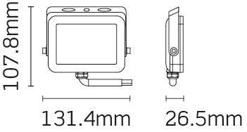 JCC Lighting - JC45200BLK - JCC Lighting 10W LED Floodlight IP65 Alu 4000K Black Part No = JC45200BLK