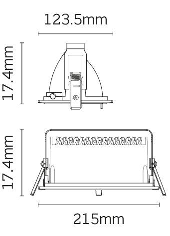 JCC Lighting - JC47440WH - JCC Lighting Part Number JC47440WH Starscoop 40W LED Rectangular Wall Wash - CoB - 120° beam angle 4000K IP20