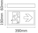 JCC Lighting - JC50314 - JCC Lighting Part Number JC50314 Aluminium Exit box bulkhead Up Legend for JC50303