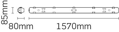 JCC Lighting - JC71555EM/FR - JCC Lighting Part Number JC71555EM/FR ToughLED weatherproof 5ft Single IP65 4000K 27W 3400Lm Frosted Diffuser EM