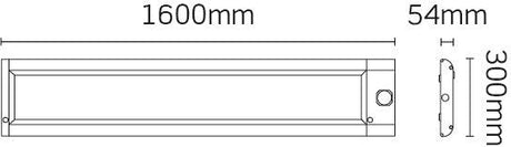 JCC Lighting - JC72302MW - JCC Lighting Part Number JC72302MW Skytile Surface Linear IP20 1500mm LED 60W 4700K Microwave On/Off