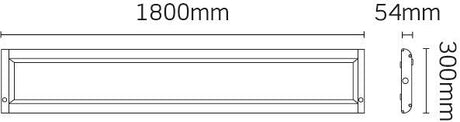 JCC Lighting - JC72304 - JCC Lighting Part Number JC72304 Skytile Surface Linear IP20 1800mm LED 100W 4700K