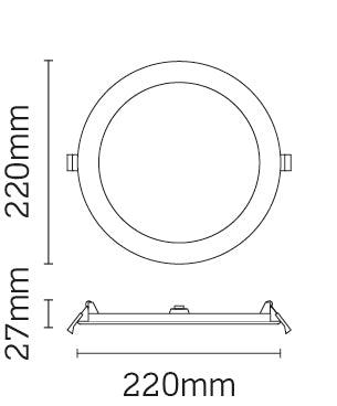 JCC Lighting - JC72503 - JCC Lighting JC72503 Skydisc IP65 17W 4000K