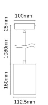 JCC Lighting - JC84216 - JCC Lighting Part Number JC84216 High output pendant IP20 25W non-dimmable 3000K 2900lm 24° White