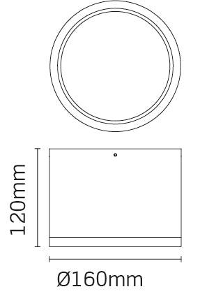 JCC Lighting - JC84304BLK - JCC Lighting Part Number JC84304BLK 35W Surface Mounted Downlight 4000K IP54 60° Beam angle Black Triac dimmable