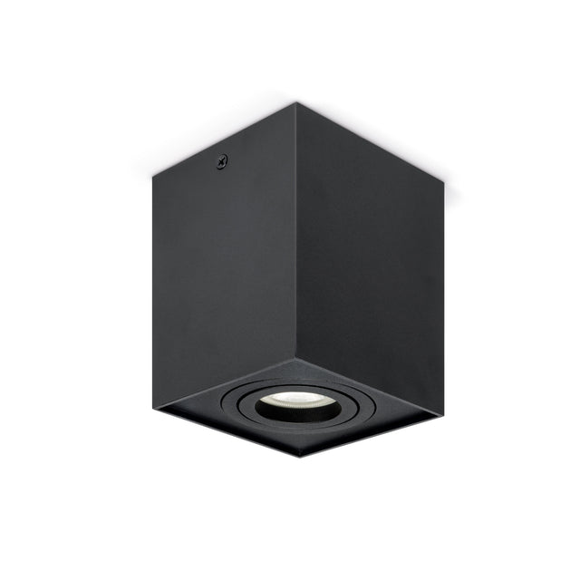 JCC Lighting - JC84318BLK - JCC Lighting JC84318BLK GU10 Square Surface Mount Tiltable Downlight Black