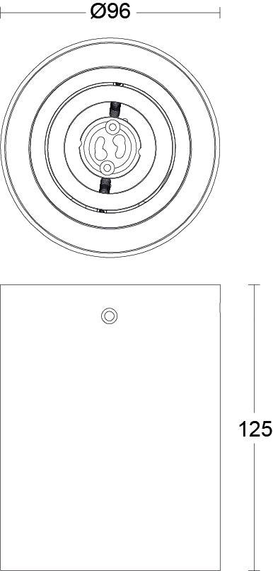 JCC Lighting - JC84319BLK - GU10 - Surface Downlight