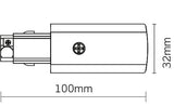 JCC Lighting - JC88104BLK - JCC Lighting Part Number JC88104BLK Mainline 3 Circuit Track Power Feed Right Black