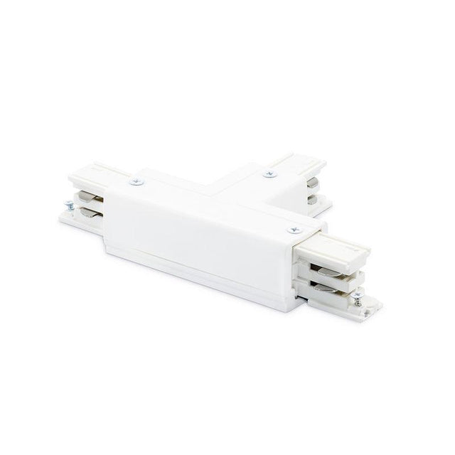 JCC Lighting - JC88110WH - JCC Lighting JC88110WH Mainline 3 Circuit Track 'T' Connector Left Side Earth White