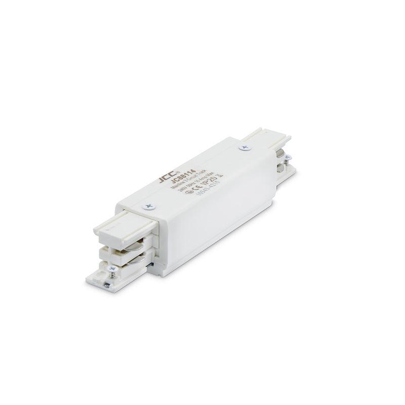 JCC Lighting - JC88114WH - JCC Lighting Part Number JC88114WH Mainline 3 Circuit Track Connector with Power Feed White