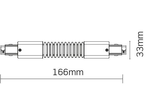 JCC Lighting - JC88117BLK - JCC Lighting Part Number JC88117BLK Mainline 3 Circuit Track Flexible Connector Black