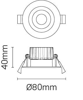 JCC Lighting - JC95301 - JCC Lighting JC95301 Nebula High Output LED Downlight IP65 8W dimmable 3000K 770Lm