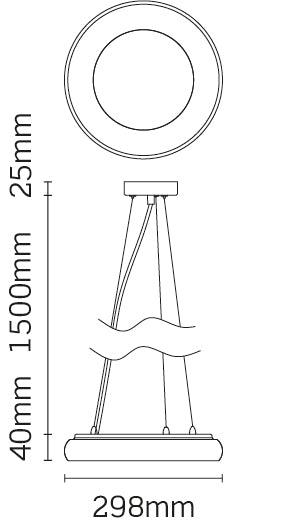 JCC Lighting - JC96400 - JCC Lighting JC96400 Ring pendant, 25W, 4000K, Dimmable (Triac)