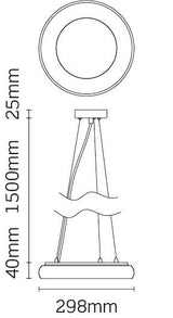 JCC Lighting - JC96401 - JCC Lighting Part Number JC96401 Ring pendant, 25W, 3000K, Dimmable (Triac)