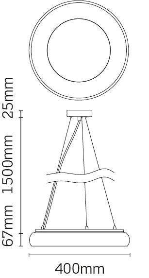 JCC Lighting - JC96402 - JCC Lighting JC96402 Ring pendant, 35W, 4000K, Dimmable (Triac)