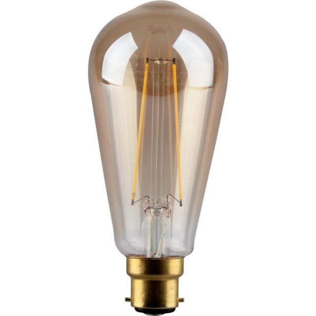 Kosnic - FL-CP-LSQ2BCG/VWW KOS - Kosnic KFLM02ST64/B22-GLD-N27-K LED Squirrel Cage ST64 2W (21W eq.) BC 2700K 220-240V Gold LED Squirrel Cage ST64 LED Lamps