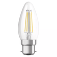 Ledvance - FL-CP-LCND4BCCVWW LDV - Ledvance LED Filament Candle 4W (40W) B22d Very Warm White Clear MPN = 4058075591516