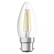 Osram - FL-CP-LCND4BCCVWW LDVC - Osram Osram LED Candles LED Filament Candle 4W (40W eq.) B22d 2700K Clear Part Number = 4058075437166