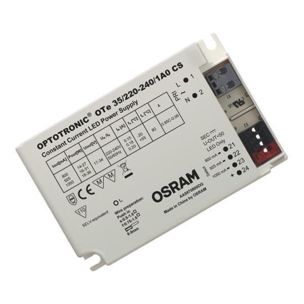 Osram - FL-CP-LED/DRI/35W/CC/1050MA OSR - Ledvance Osram Optotronic 35W 1050mA Constant Current LED Driver - B-style Cable clamp supplied separately