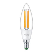 Philips - FL-CP-LCND2.3SESCCW PHI - Philips 929003480902 Philips Ultra Efficient LED Candle 2.3W (40W eq.) SES Clear 4000K LED Candles LED Lamps