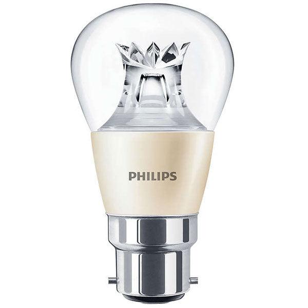 Philips - FL-CP-LRND45BCC/5.5VWW/DT PHI - Philips 929002491502 Philips LED P45 5.5W (40W) BC Clear Very Warm White DimTone LED 45mm Round LED Lamps