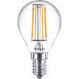 Philips - FL-CP-LRND45SESC/4.3VWW PHI - Philips Philips Classic LED P45 4.3W SES E14 Small Edison Screwed Cap Clear Very Warm White